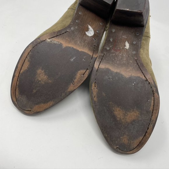 Sam Edelman Womens Olive Green Suede Ankle Heel Bootie  Size 8 - Picture 11 of 12